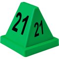Global Industrial Numbered Cones, 21-40, 4-1/2L x 4-1/2W x 4-3/8H, Green 412592